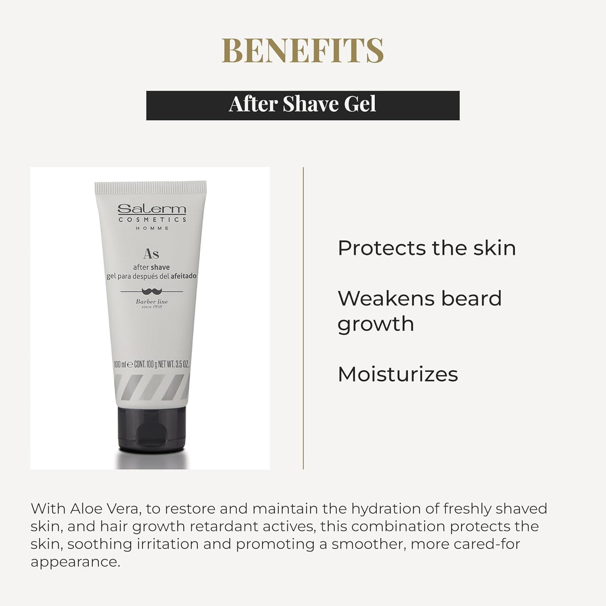 SALERM - After Shave for Men - Homme Barber Line - 200 ml