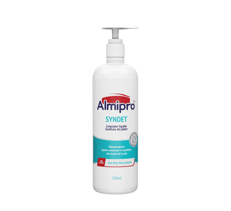 almipro Syndet Skin Cleanser | Soap-free Moisturizing Body Wash with Aloe Vera & Oatmeal for Dry, delicate, sensitive Skin | Dermatologist Recommended | Bottle 16.9 fl. oz.