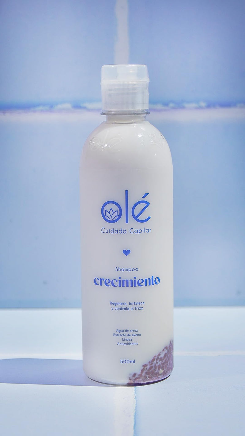 OLÉ Anti-Greasy Hair 4 Piece Pack - Coconut pulp pre-shampoo + Onion, Ginger & Celery Shampoo + Cotton & Coconut Conditioner + Detangling thermo protector
