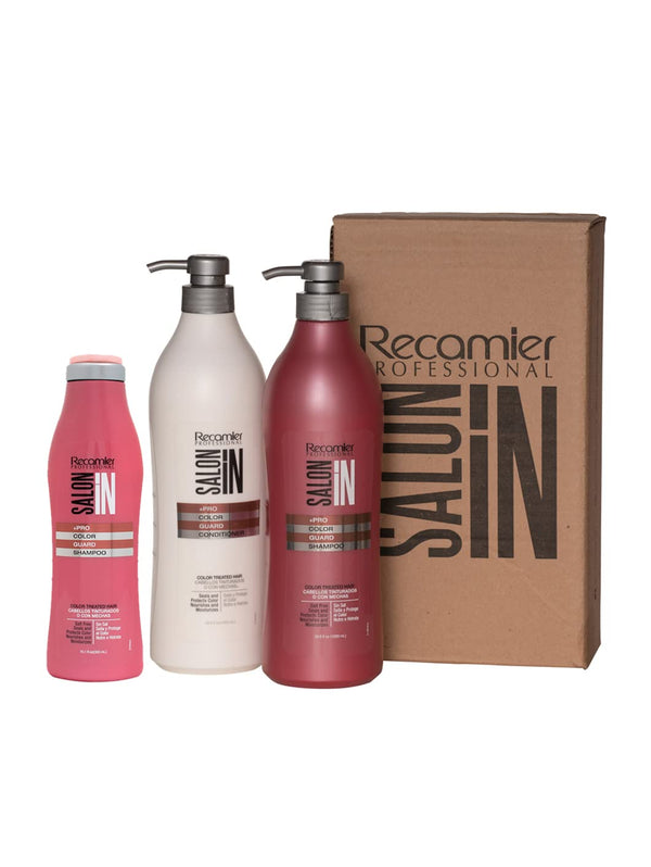 RECAMIER Salt Free Shampoo and Color Guard Conditioner Set Shampoo + Conditioner 33.8oz + Shampoo 10.1oz