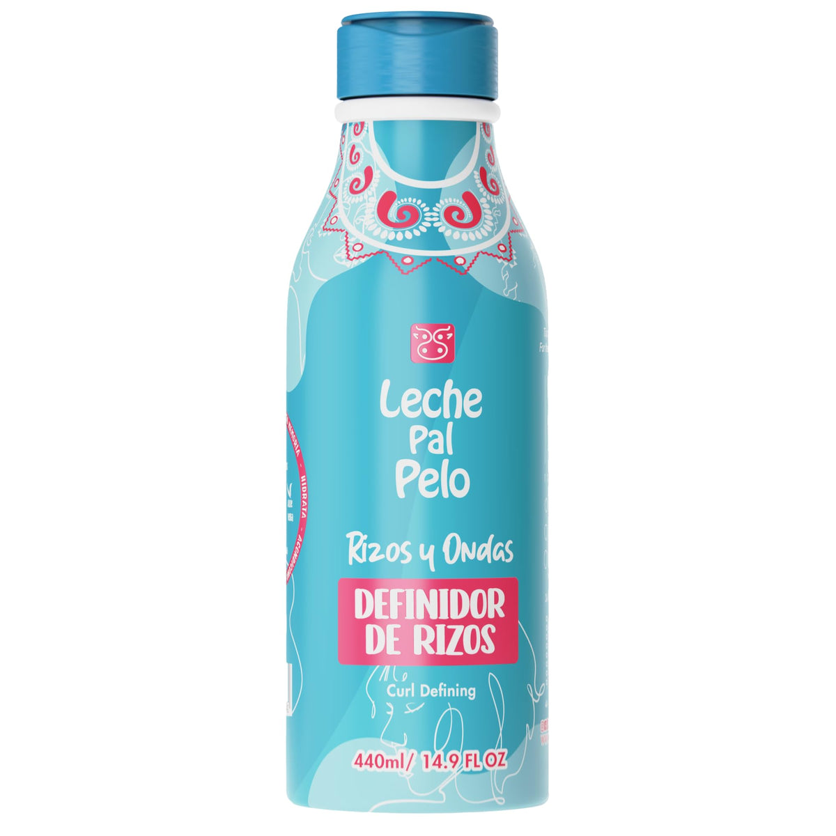 Leche Pal Pelo Curl Defining Definidor de rizos, Jojoba Oil & Aloe Vera, Healthy & Shiny Curls, Reduce Frizz & Flyaways, 14.9 OZ