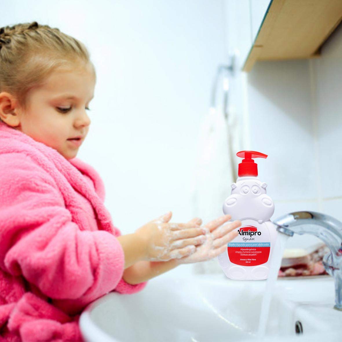Almipro Syndet Baby Hair and Body Wash with Oatmeal and Aloe Vera. 14 Oz.
