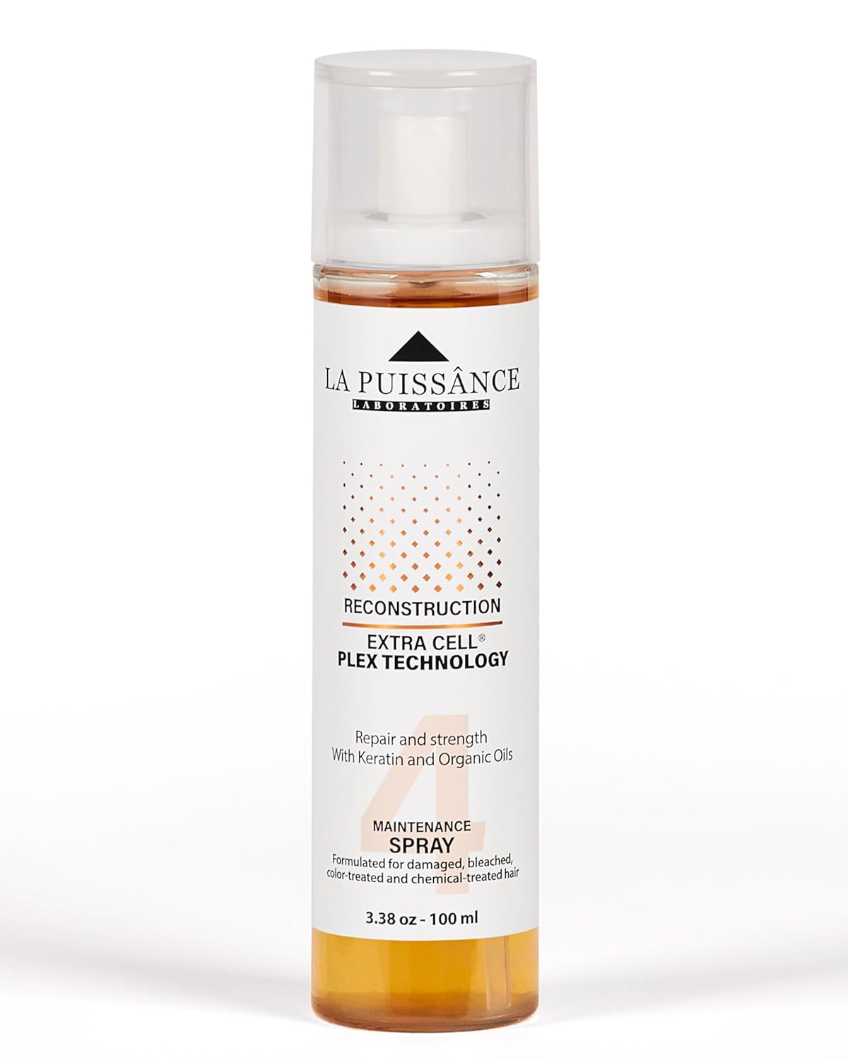 LA PUISSANCE Extra Cell Plex Spray Step 4 - Treatment for Damaged Hair - Repairs & Protects - Ideal for Color-Treated, Bleached & Chemically-Treated Hair | 3.38 fl oz for Home and Salon Use