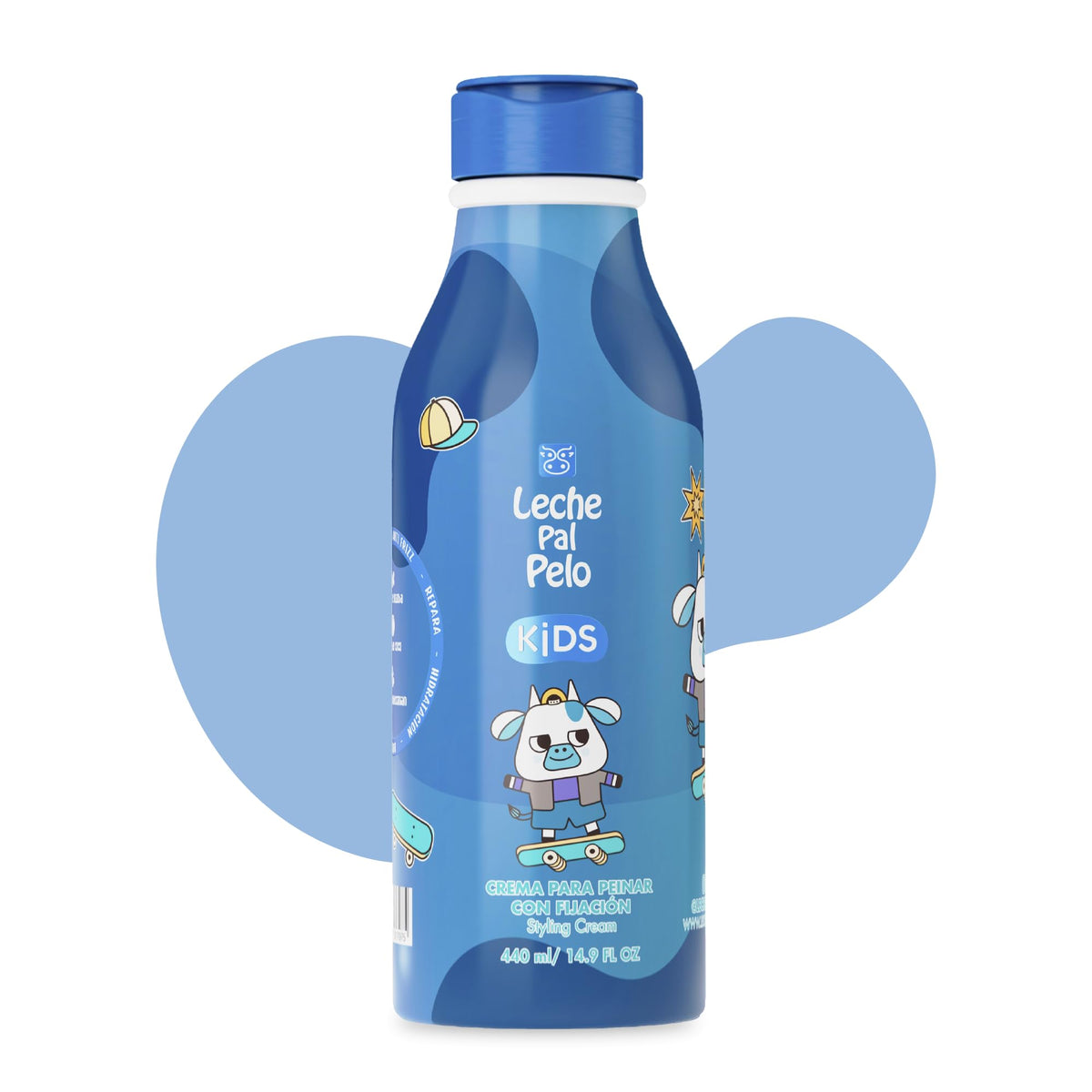 Leche Pal Pelo Kids Styling Cream 14.9oz - Nourishing Fixation with Jojoba, Abyssinia Oil, Coconut Milk & Provitamin B5