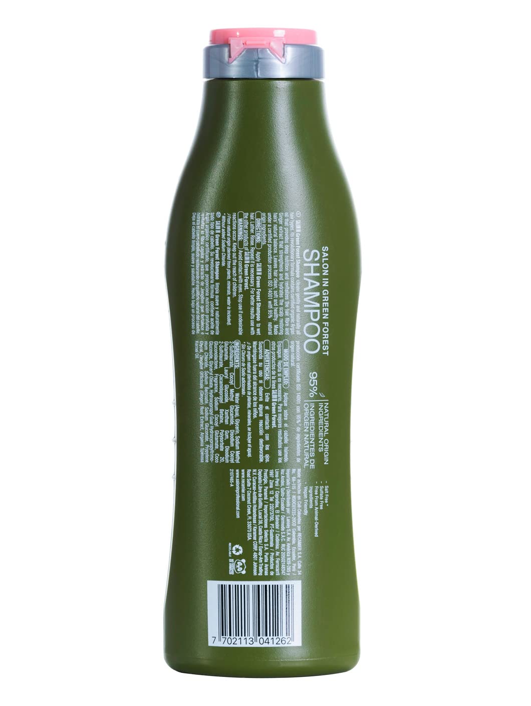 RECAMIER Green Forest Moisturizing Natural Hair Conditioner Shampoo Hidratante 10.1 OZ