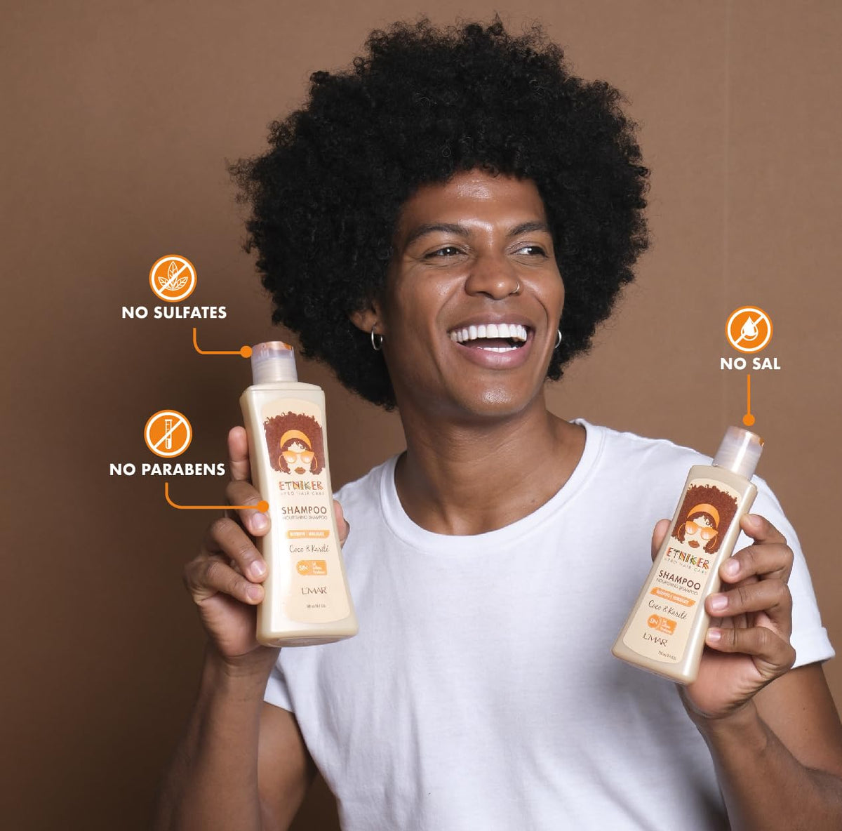 ETNIKER Curly Hair Care Bundle – Nourishing Shampoo & Deep Conditioning Mask | Hydrates, Softens & Restores Curls | Coconut & Shea Butter Formula | Sulfate-Free, Paraben-Free | 8.4 fl oz + 10 oz