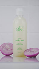 OLÉ Anti-Greasy Hair 4 Piece Pack - Coconut pulp pre-shampoo + Onion, Ginger & Celery Shampoo + Cotton & Coconut Conditioner + Detangling thermo protector