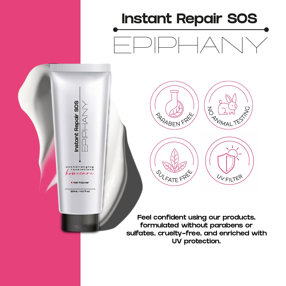 Epiphany Leave In Hair Treatment – Instant Hydration & Frizz Control | Split End Repair & UV Protection | Lightweight Styling Cream for All Hair Types