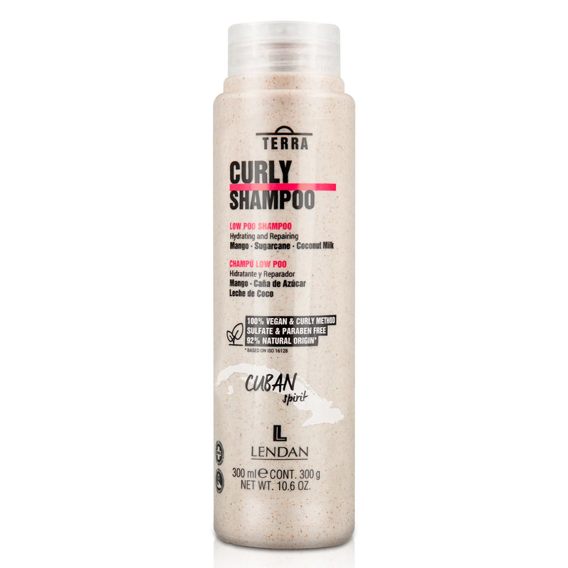 Lendan Curly Cuban Spirit 4-PIECE KIT by Terra with Low Poo Shampoo 10.6 oz + Co-Wash Treatment 10.4 oz + Curl Defining Gel 9.7 oz + Curl Activator Cream 9.0 oz