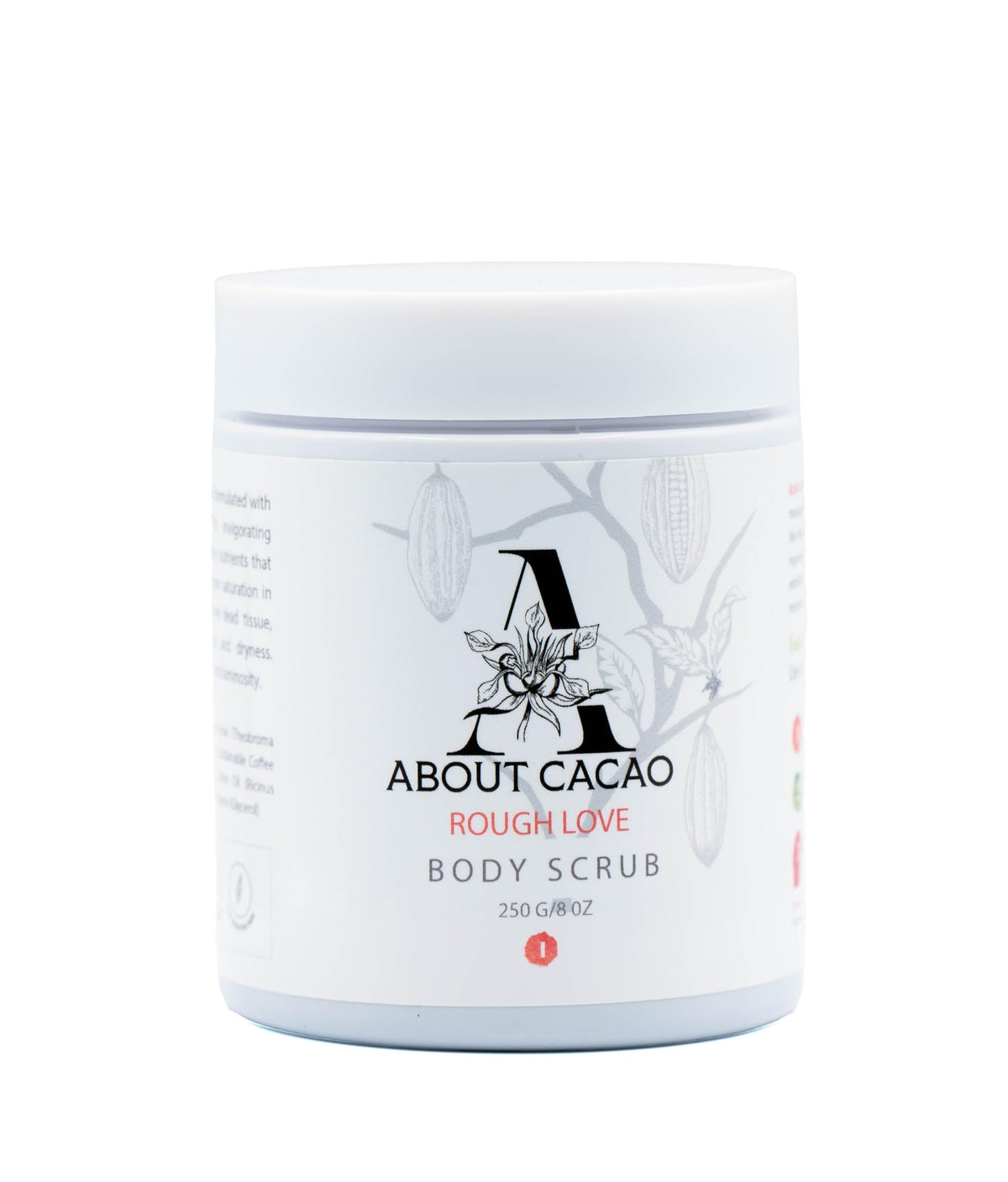 AboutCacao Rought Love Body Scrub, 100% Cacao, 8 oz