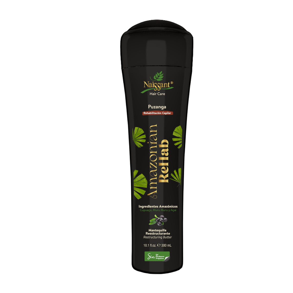 Naissant Amazonian Rehab Hair Care Puzanga Butter | Enriched with Muru Muru, Cupuaçu, and Açaí | Nourishing Pre-Shampoo for Lightweight, Soft, and Damaged Hair Repair (10.1 fl oz)