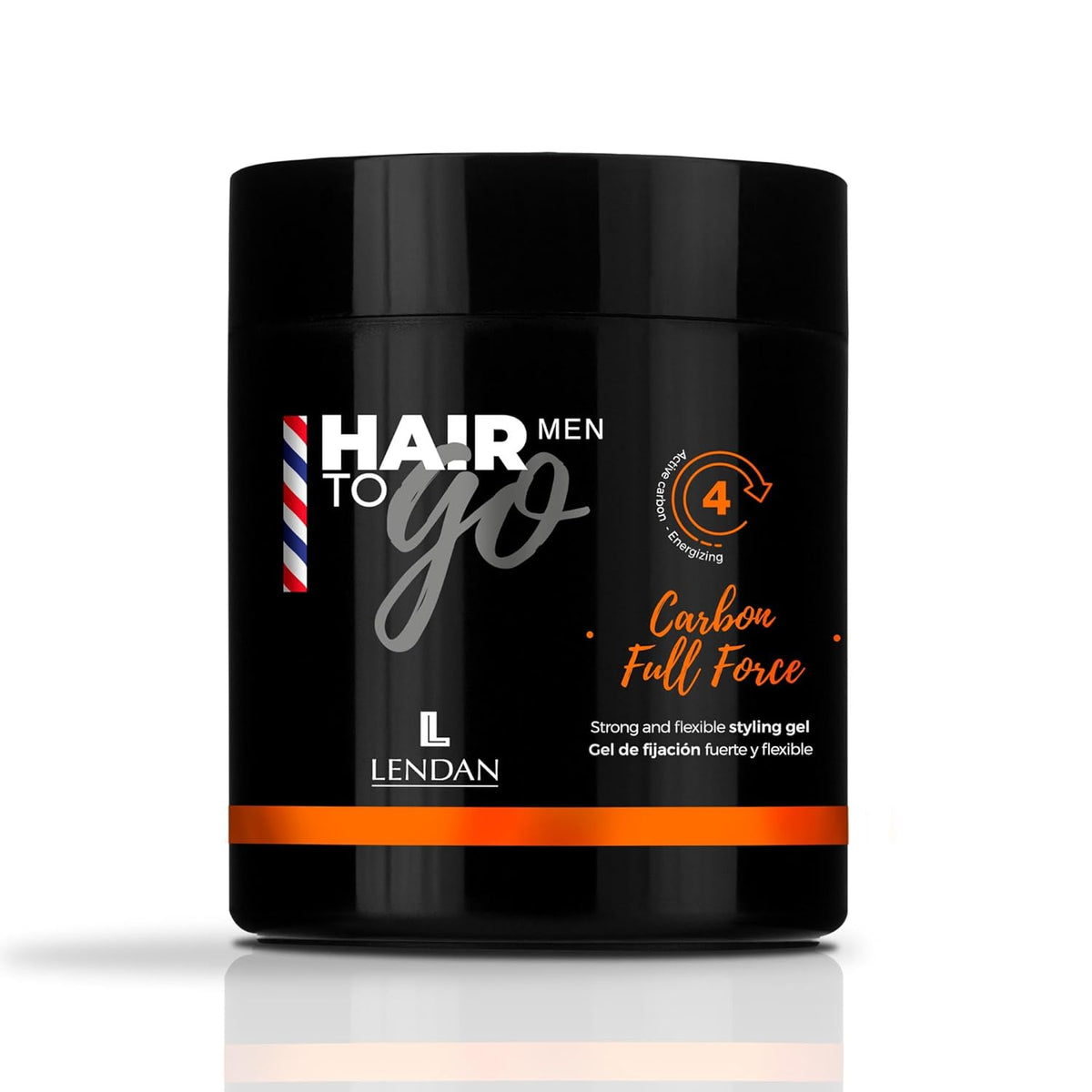 Lendan - Hair Styling Gel - Hair To Go Men Carbon Full Force - 500 ml - with Activated Charcoal