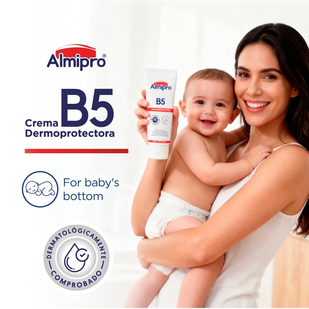 almipro B5 Dermo Protector cream. Moisturizing, repairing, protecting formula. Calendula and Cacay oil. Multi-Purpose Cream for Delicate Skin, Body, Hand Balm, Baby Safe. Soft & Clear texture. 3.5 oz