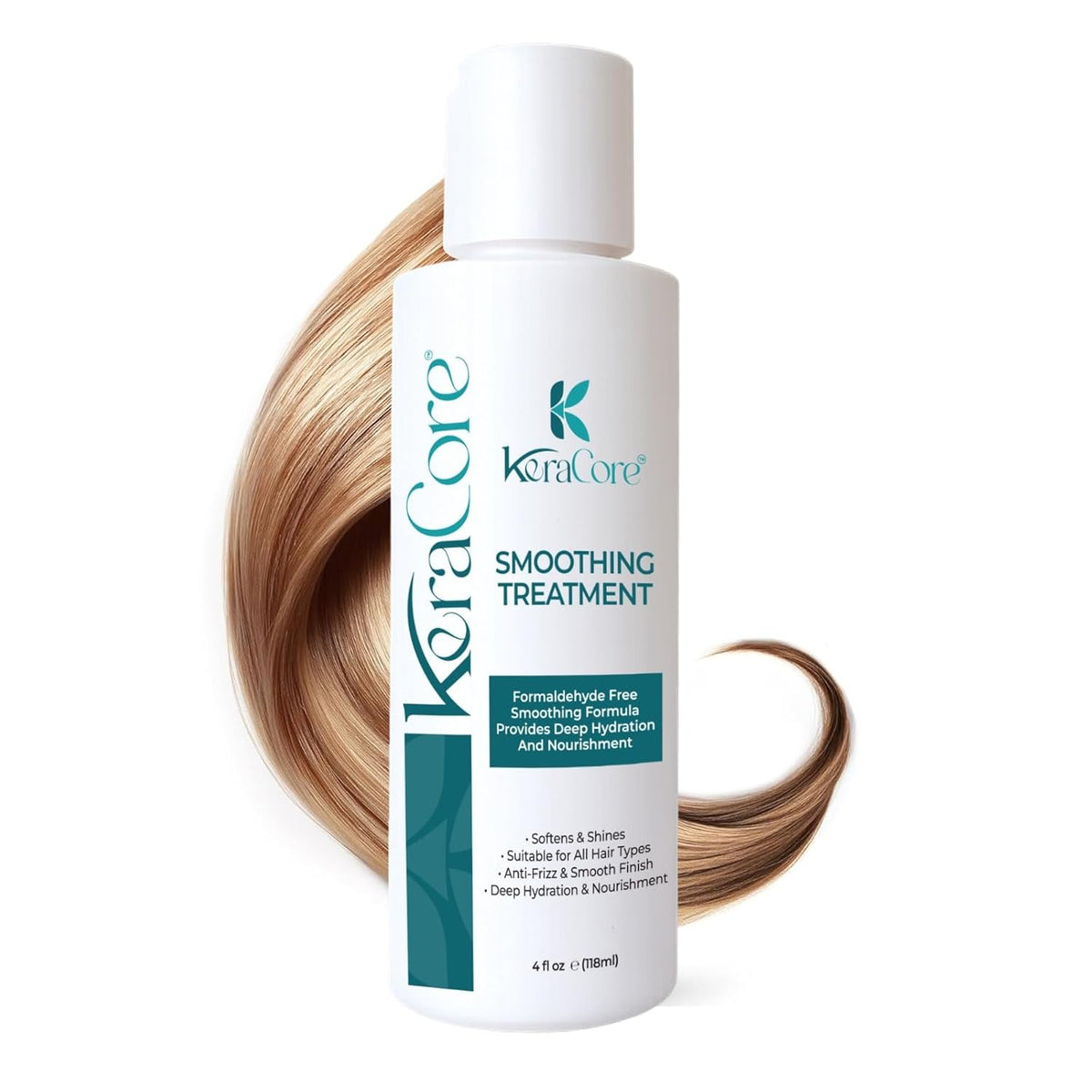 KeraCore Hair Smoothing Treatment | Professional-Grade Frizz Control & Repair System | 3 Months of Frizz-Free Freedom, Formaldehyde-Free | Effortlessly Beautiful Smooth Hair & Reduced Styling Time 4 Oz