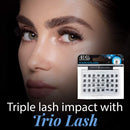 Ardell False Eyelashes Individual Lashes Trios Long Black - DIY Lash Clusters, Flared Volume, Strip Eyelash Extensions, 4 Pack