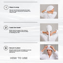 Epiphany Microfiber Hair Towel – Fast Drying, Super Absorbent & Soft Turban Wrap with Button Closure – Lightweight Hair Wrap for Curly, Straight, Thick or Fine Hair