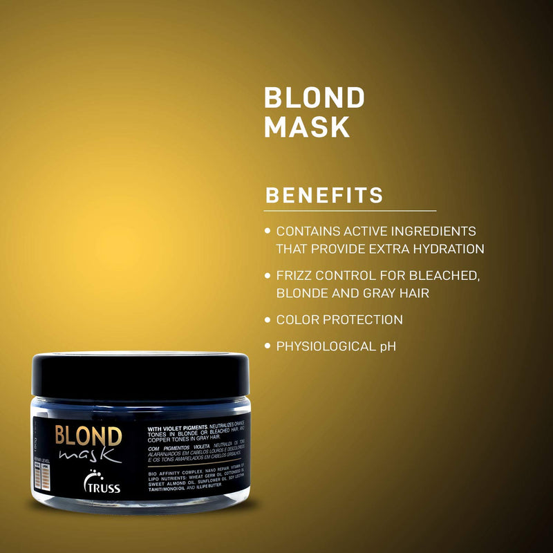 Truss Blond Hair Mask - Hydrating Violet Purple Toner Hair Mask Neutralizes Orange And Yellow Tones On Blonde, Bleached, And Gray Hair