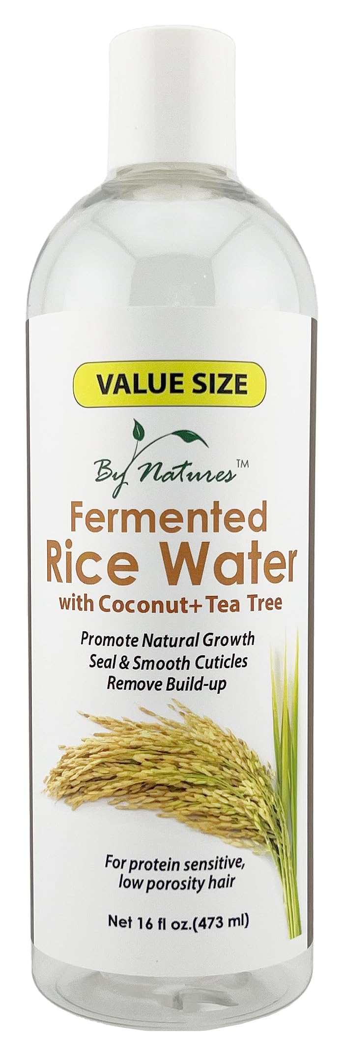 By Natures Fermented Rice Water With Coconut + Tea Tree 16.0 Fl Oz (Pack of 1)