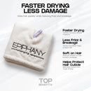 Epiphany Microfiber Hair Towel – Fast Drying, Super Absorbent & Soft Turban Wrap with Button Closure – Lightweight Hair Wrap for Curly, Straight, Thick or Fine Hair