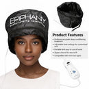 Epiphany Heat Cap for Deep Conditioning Hair Treatments – Electric Thermal Cap with 9 Heat Settings, Removable Washable Liner, Adjustable Fit, Long 8ft Cord, Embroidered Logo – Hair Repair & Hydration