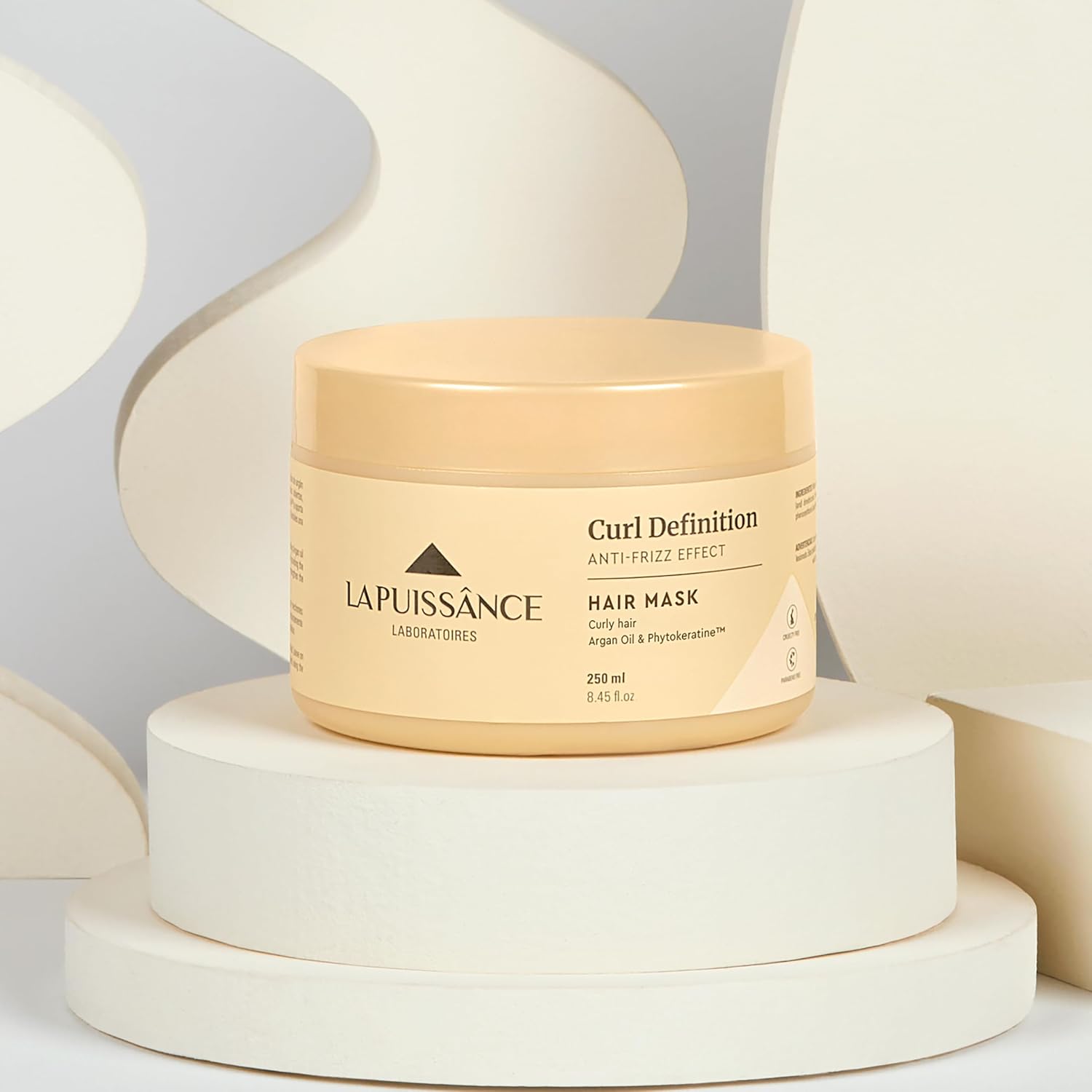LA PUISSANCE Curl Definition System – Complete 4-Step Set for Curly Hair | Shampoo, Conditioner, Styling Cream & Mask | Frizz Control, Shine & Bounce | Paraben-Free & Curl-Friendly