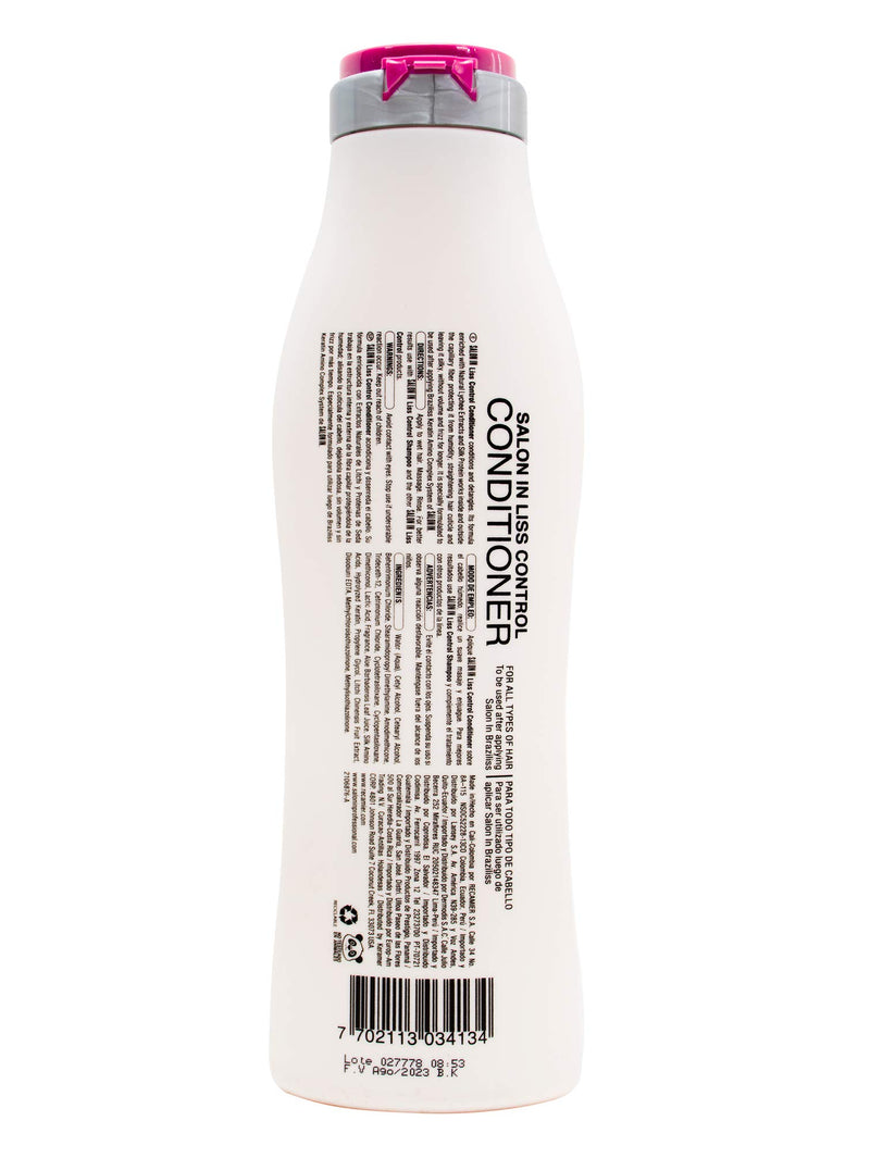 Recamier Professional Salon In +Pro Liss Control Hair 4 Piece Small Kit - Shampoo 10.1oz  + Conditioner 10.1oz  + Leave In Detangler 10.1oz + Deep Treatment Mask 10.58oz