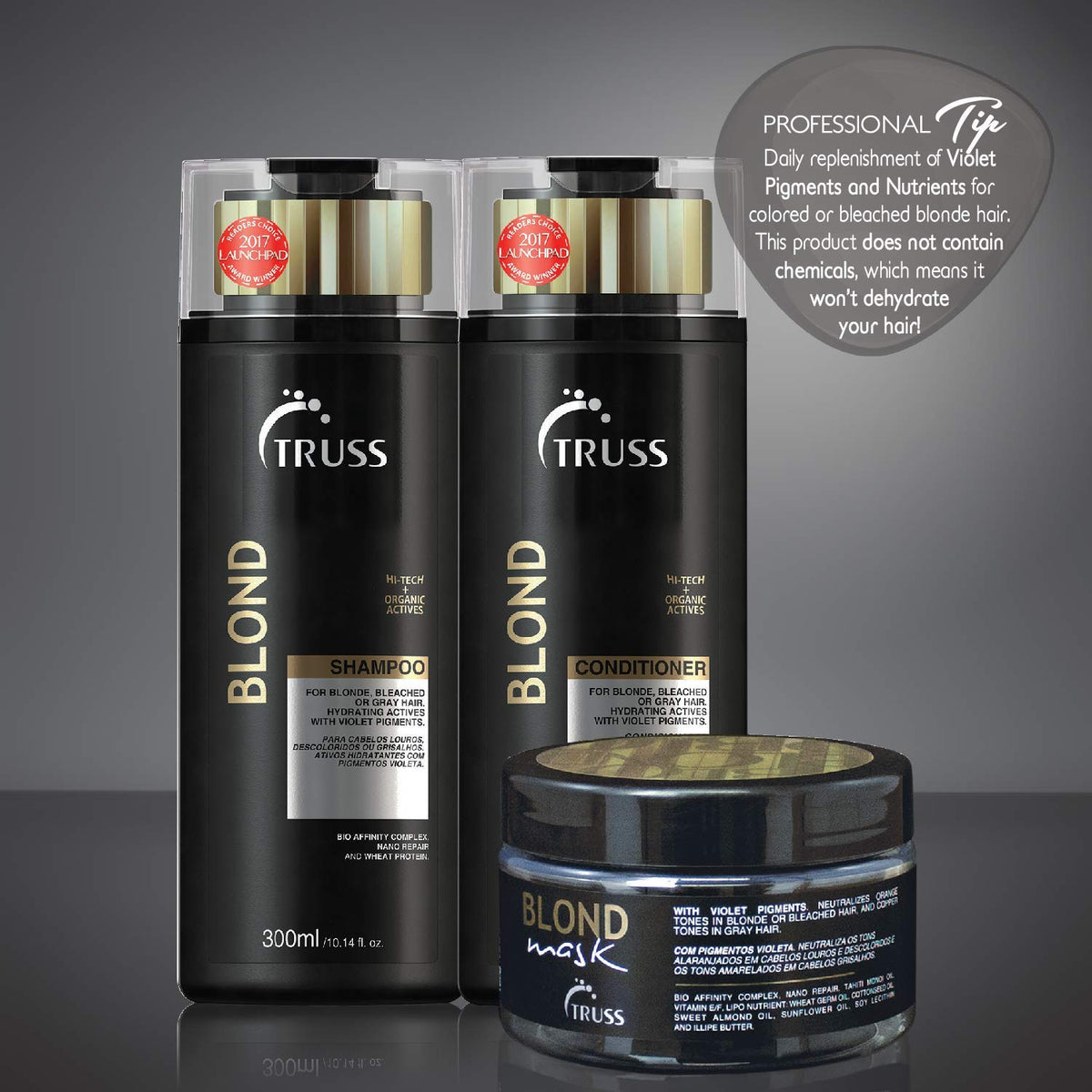 Truss Blond Hair Mask - Hydrating Violet Purple Toner Hair Mask Neutralizes Orange And Yellow Tones On Blonde, Bleached, And Gray Hair
