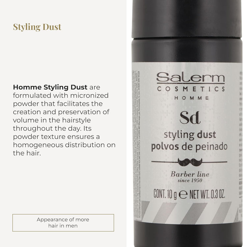 SALERM - Hair Styling Powder for Men - Homme Styling Dust - 10g/0.3 oz Matte Finish