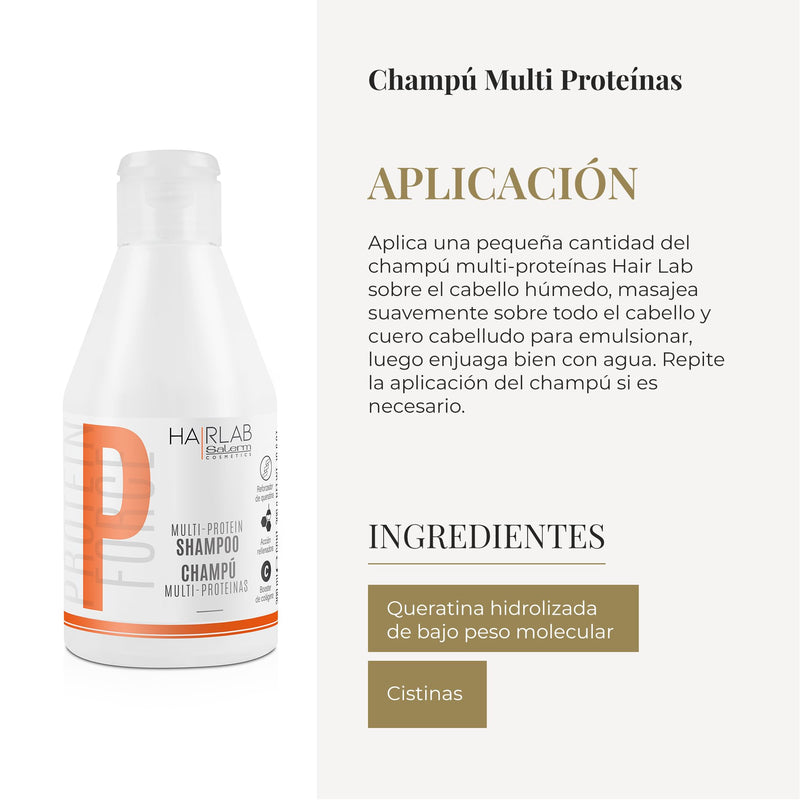 Salerm Cosmetics HAIRLAB MULTI-PROTEIN SHAMPOO 10.6 OZ