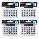 Ardell False Eyelashes Individual Lashes Trios Long Black - DIY Lash Clusters, Flared Volume, Strip Eyelash Extensions, 4 Pack
