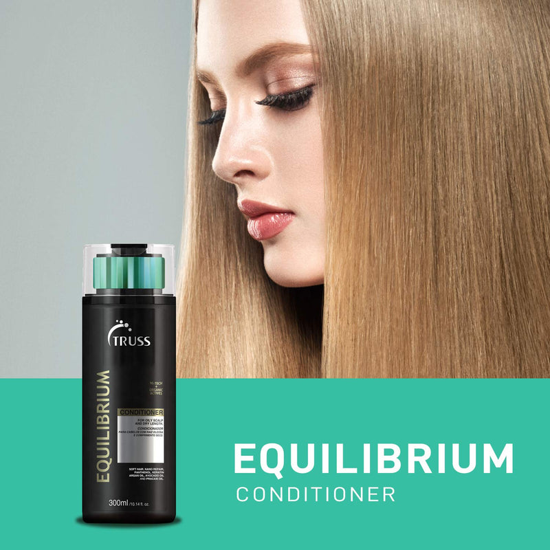 Truss Equilibrium Conditioner For Oily Scalp With Dry Ends - Reduces Excess Oil While Adding Deep Hydration, Strengthening, Detangling And Repairing Hair - For All Hair Textures