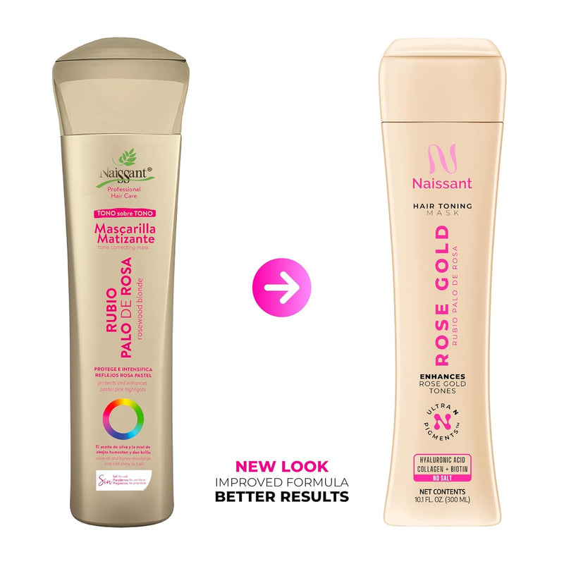 Naissant Rose Gold Hair Toning Mask (Palo de Rosa) 10.1 Fl Oz