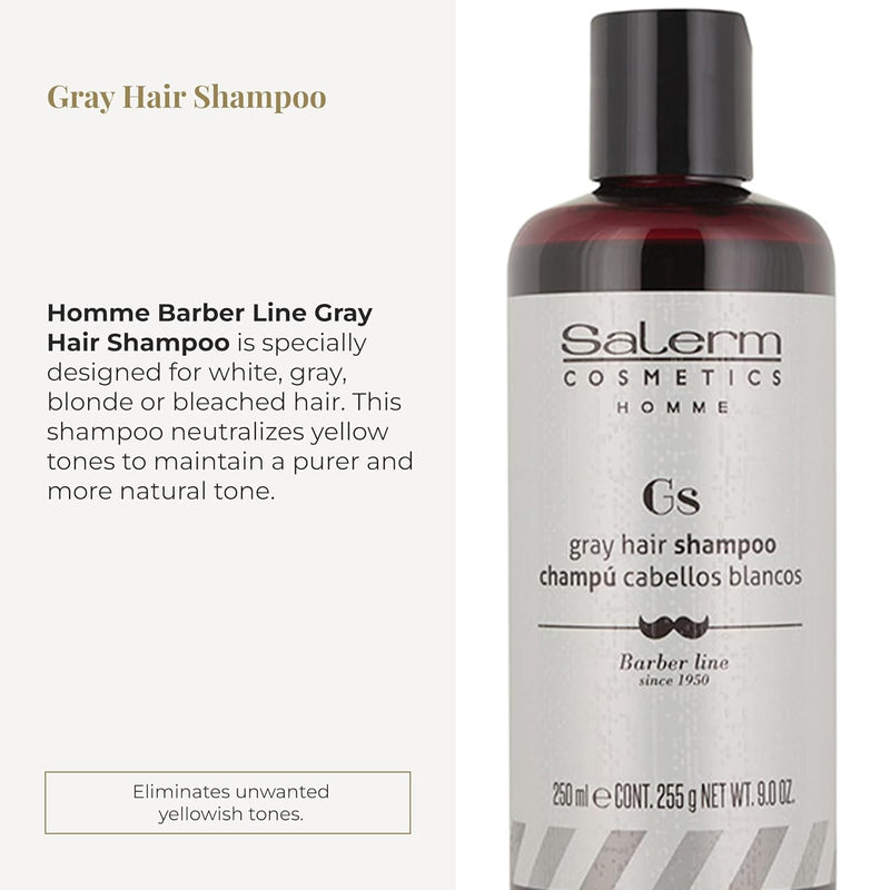 SALERM - White Hair Shampoo for Men - Homme White Hair Shampoo - 250 ml