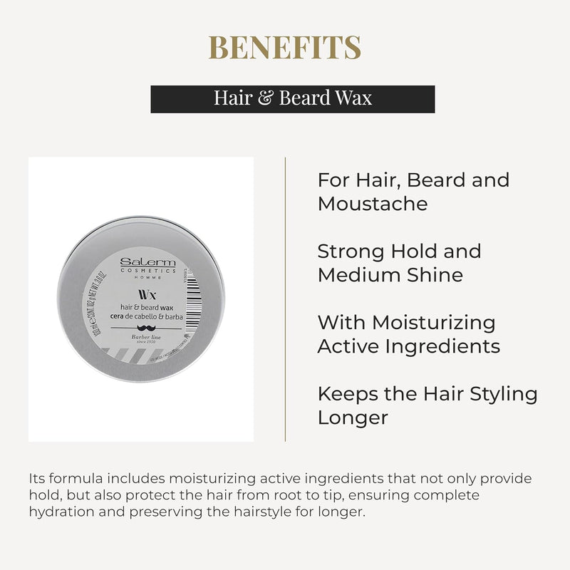 SALERM - Men's Hair Wax - Homme Barber Line - 100 ml / 3.6oz