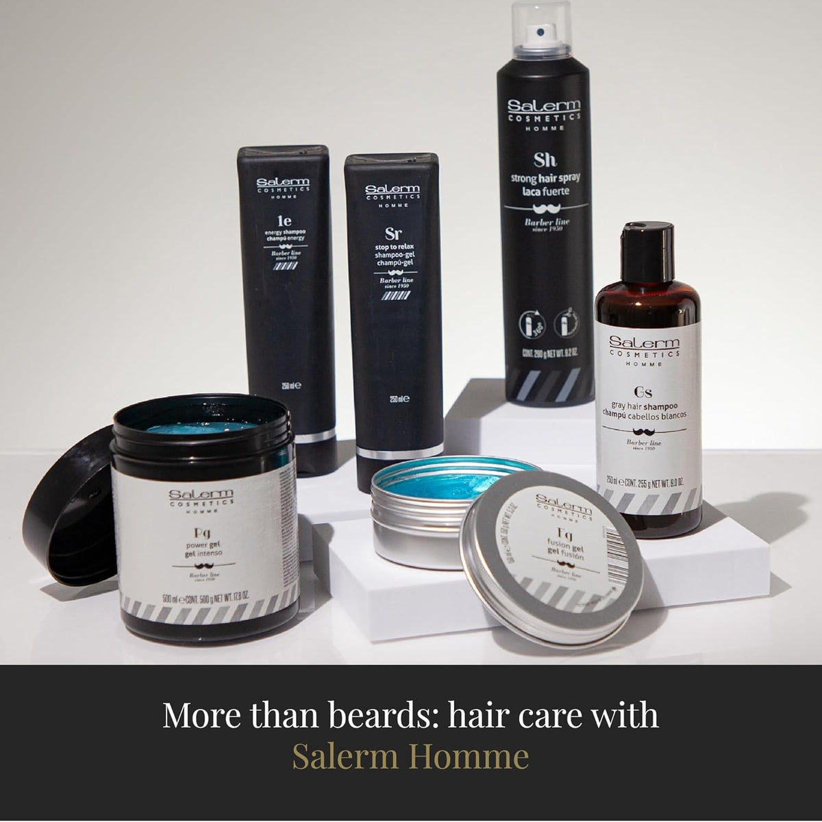 SALERM - 2-in-1 Gel and Shampoo - Stop To Relax Homme Barber Line - 250 ml / 9.0 oz