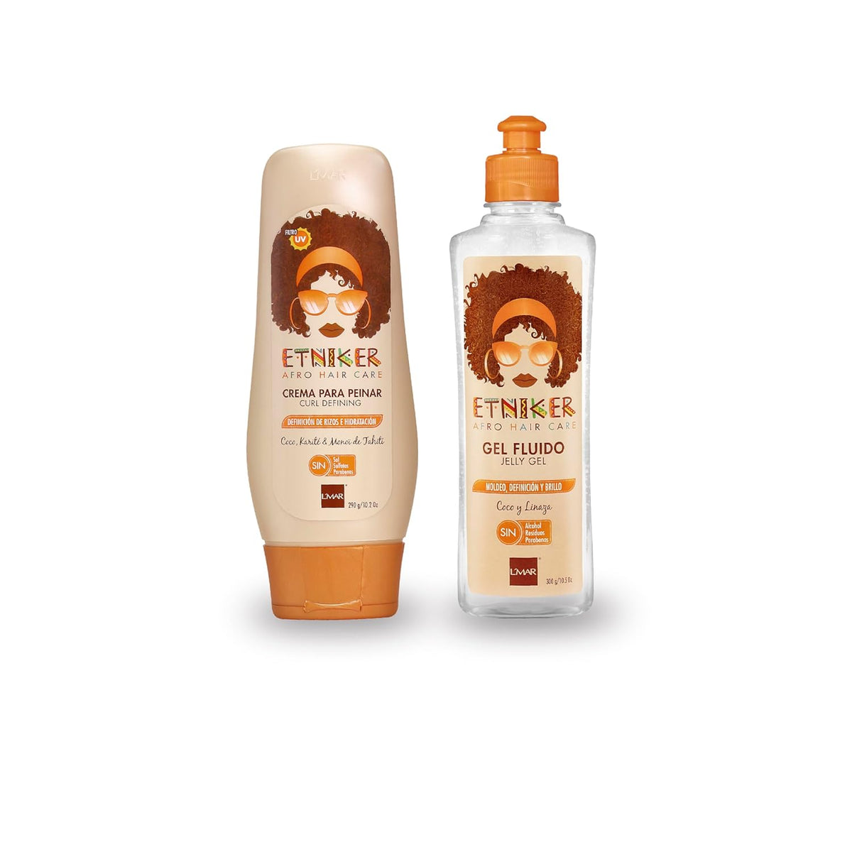 ETNIKER Ultimate Curl Bundle: Jelly Gel & Curl Defining Styling Cream | Sculpt, Define, and Moisturize for Perfectly Hydrated, Frizz-Free, and Long-Lasting Natural Curls | Coconut Oil, Shea Butter