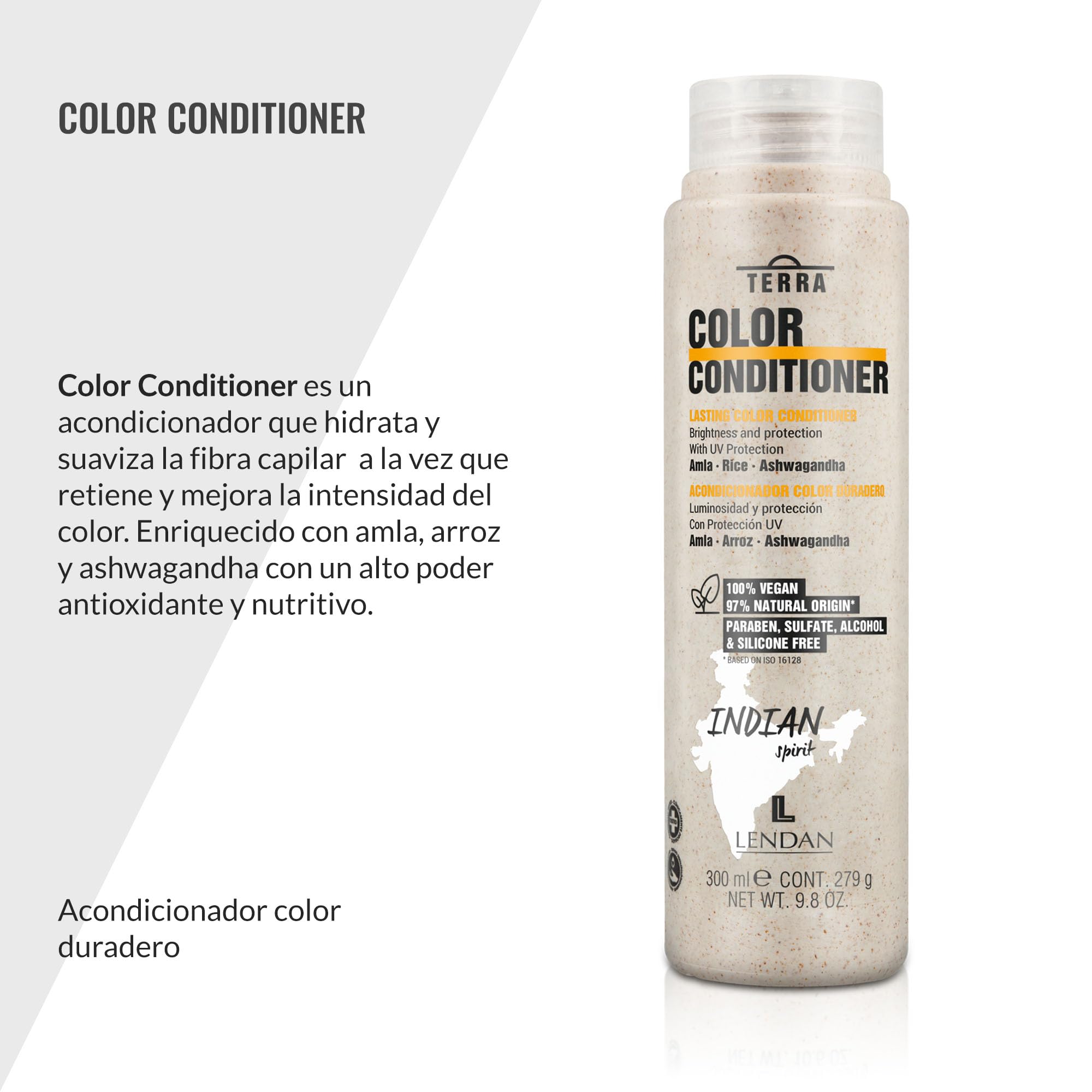 Lendan - Colored Hair Conditioner - Terra Color Conditioner - 300 ml - Hydrates and Softens Hair - Improves Hair Color Intensity - Strengthens Hair - Shiny Hair - Vegan