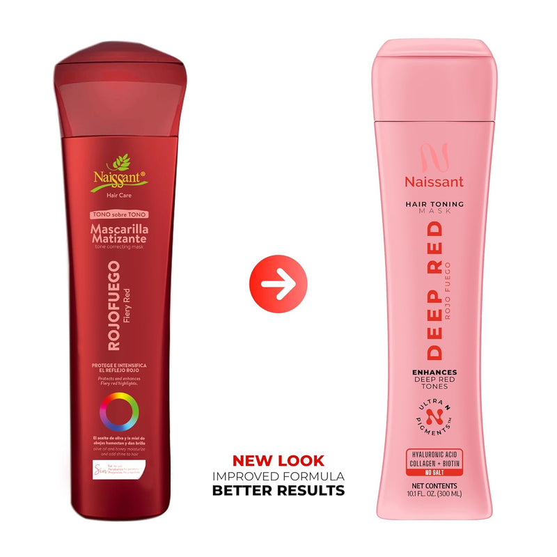 Naissant Deep Red Hair Toning Mask (Rojo Fuego) 10.1 Fl Oz
