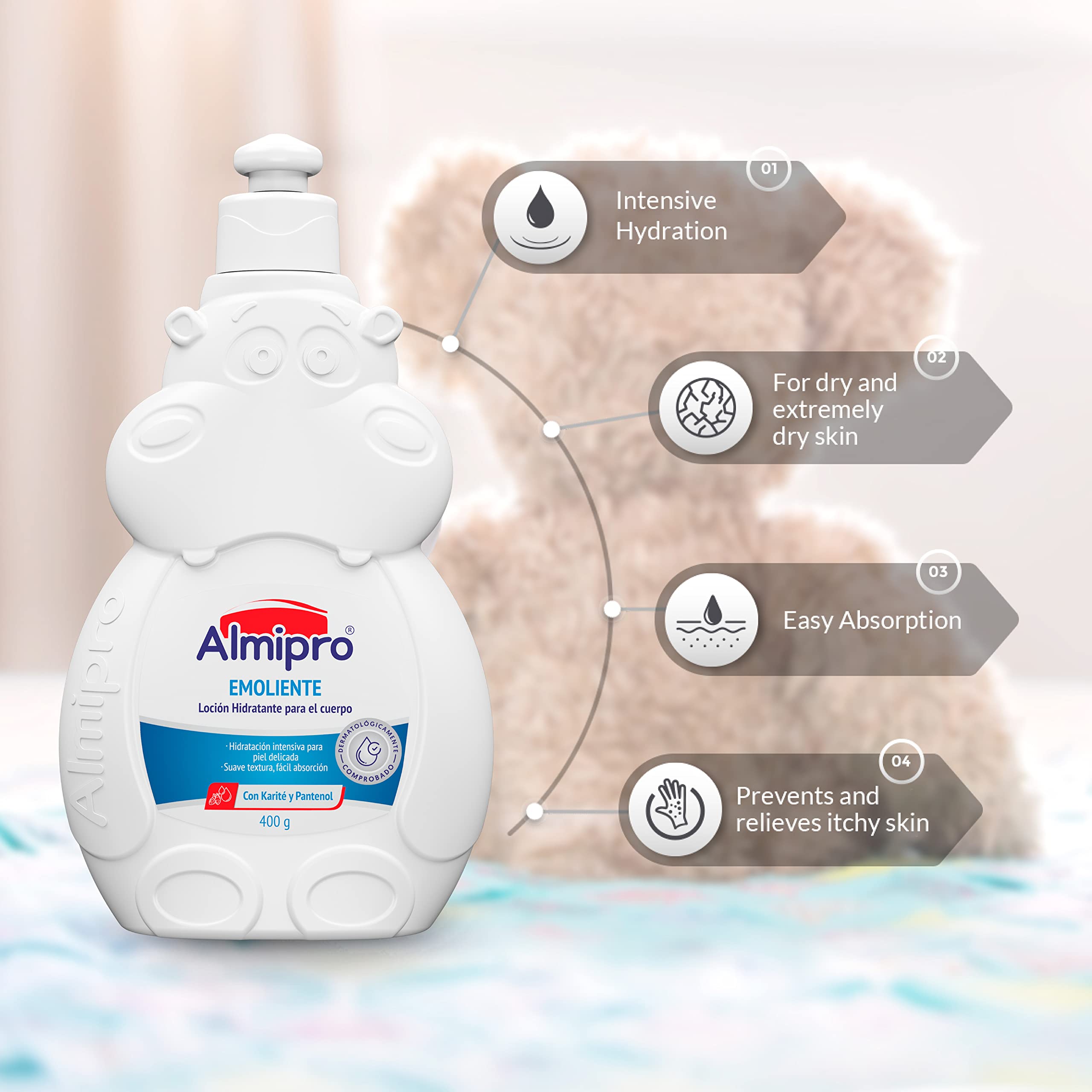Almipro Baby Daily Moisture Lotion for a Soft and Smooth Skin. 14 Oz.