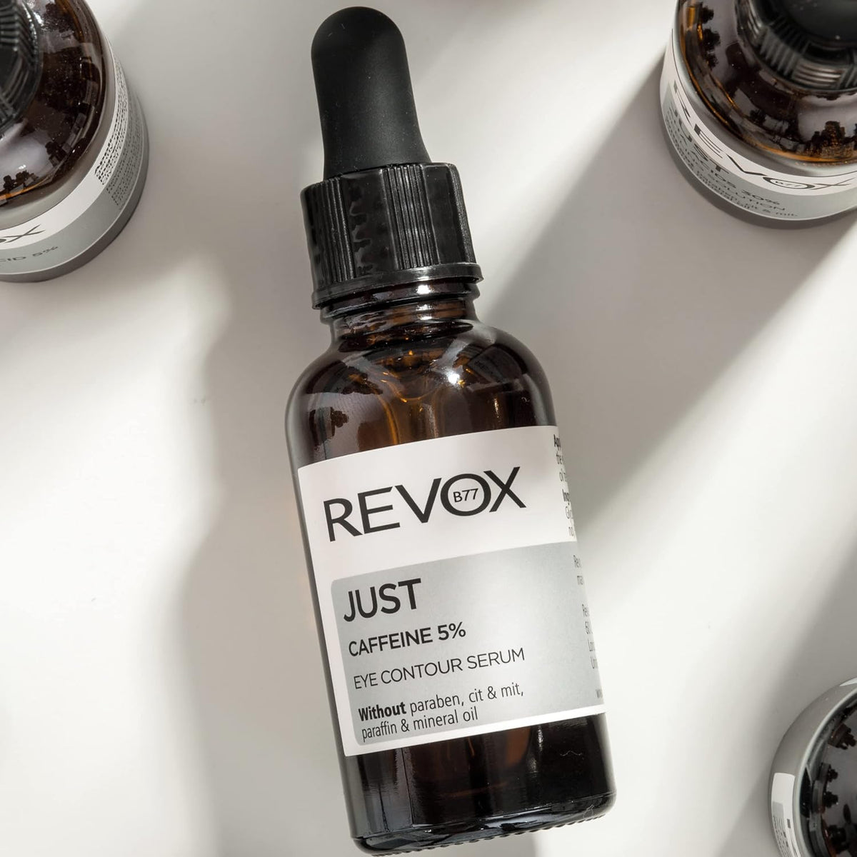 REVOX B77 JUST Caffeine 5% An eye contour serum.