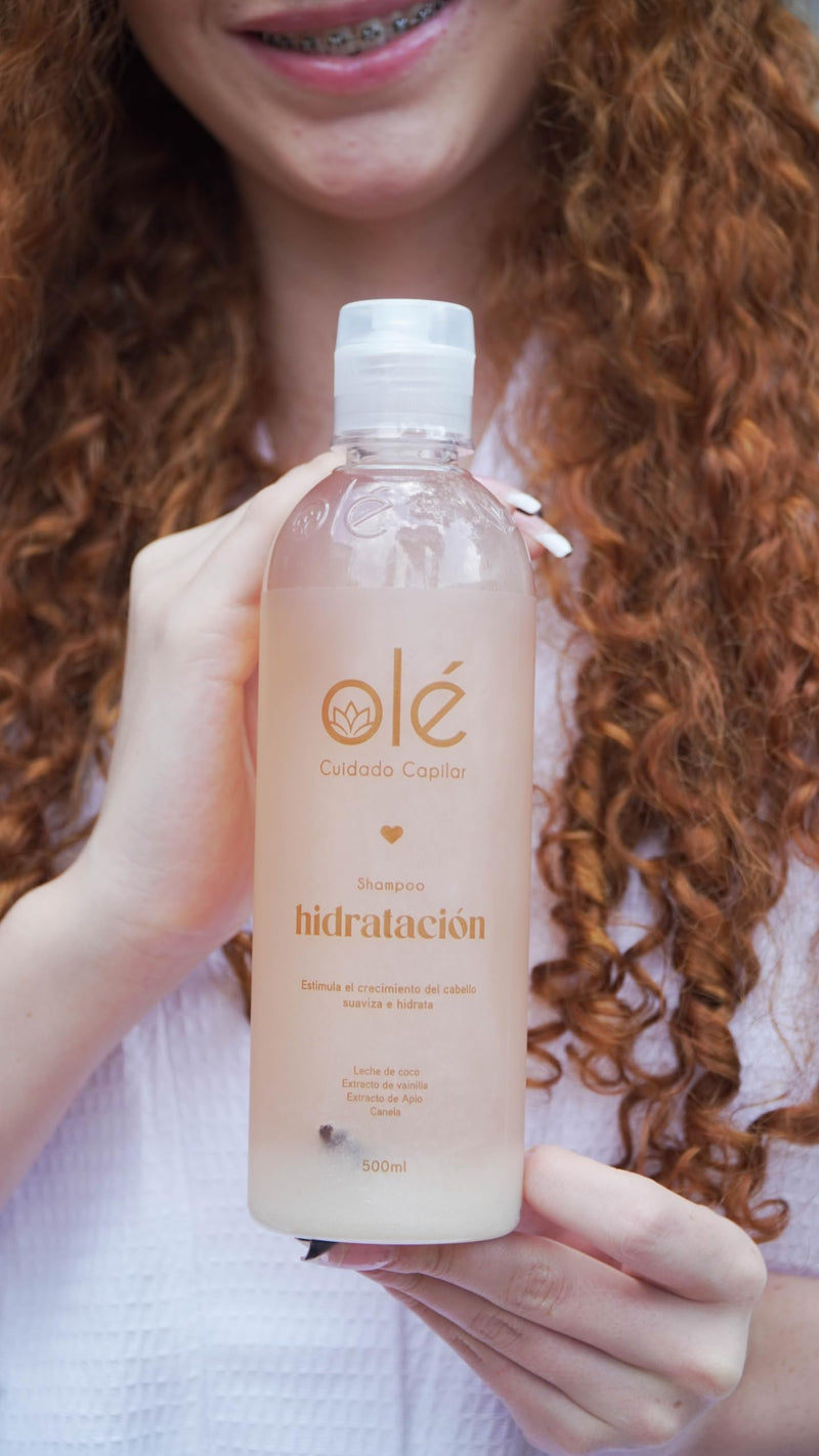 OLÉ Shampoo Coconut, Cinnamon & Honey High HYDRATION | Formulated With Coco, Canela & Miel | for Stronger, Thicker and Longer Hair - Soft and Shine, Growth Shampoo.