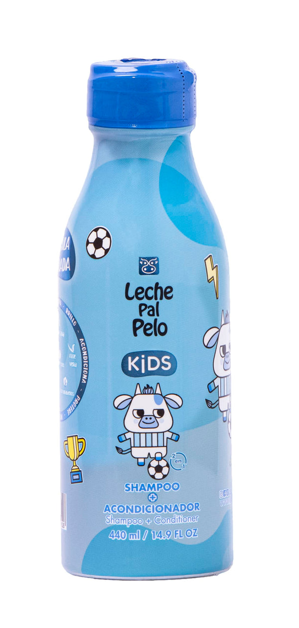Leche Pal Pelo Kids 2-in-1 Shampoo & Conditioner | SLS Free | | Paraben Free | Gently Cleanse, Condition, and Detangle kids Hair Coconut | Jojoba oil & Aloe Vera | 14.9 fl. oz