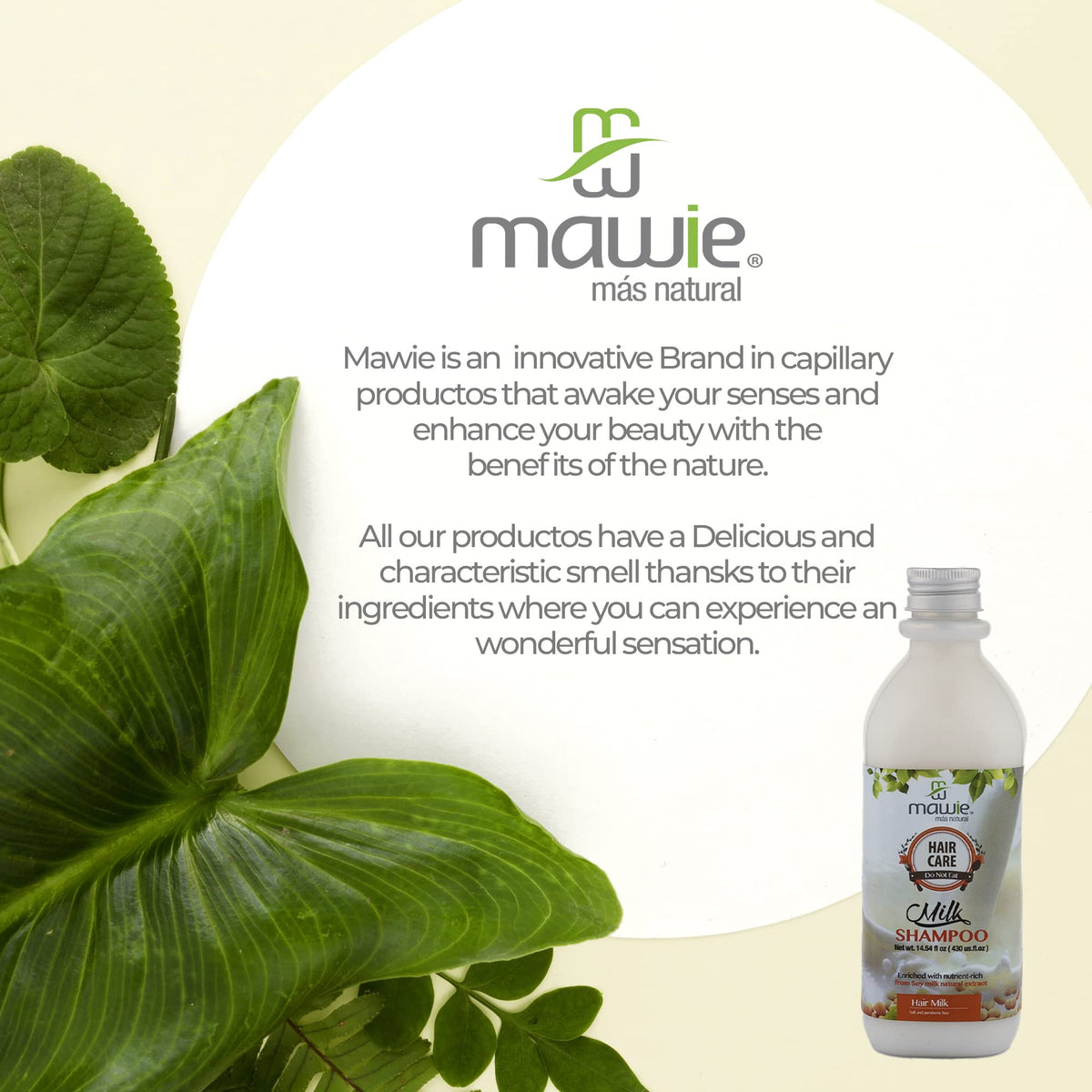 Mawie Milk Hair Shampoo for oily hair control and deep cleansing, removing oil and impurities 14.54 fl.oz.