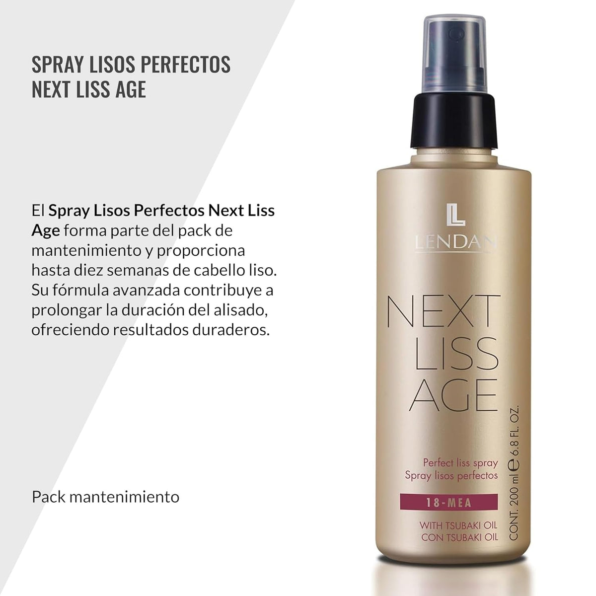 LENDAN - Perfect Straight Spray - Next Liss Age - 200 ml - Heat Protector for Hair
