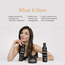 LA PUISSANCE Moroccan Argan Oil Shampoo, Conditioner, and Hair Mask Set with Hyaluronic - Nutrition, Hydrating, Moisturize for Dry Hair - High Rated Frizz Control Haircare - for Home and Salon Use