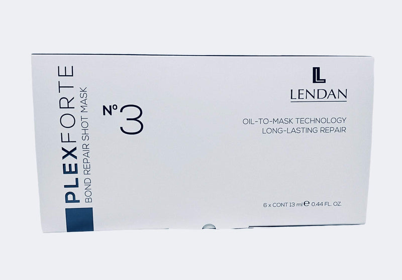 Lendan PlexForte No.3 Instant Hair Repair Mask Shot for Damaged Hair, 6 Ampoules of 0.44fl.oz.