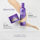LA PUISSANCE Silver Toning Purple Hair Care Set - Shampoo and Hair Mask Bundle for Blonde Hair & Gray or white Hair - Neutralizes Brassiness, Adds Shine, Hydrates for Home and Salon Use