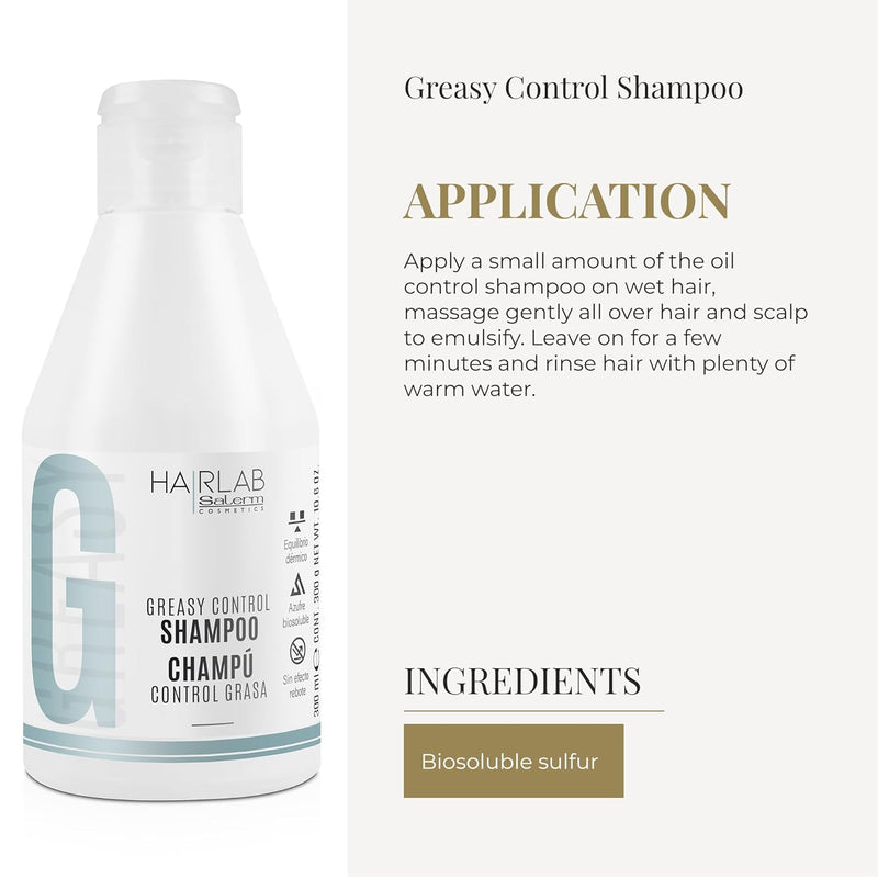 SALERM - Shampoo for Oily Hair - Greasy Control Hair Lab - 300 ml