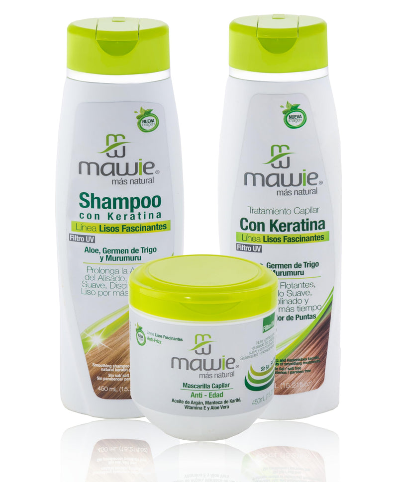 Keratin Smoothing Shampoo, Conditioner and hair mask Set | keratin Hair Treatment for Smoothing & Nourishing | with keratin, aloe vera, murumuru | Paraben and Sulfate Free.
