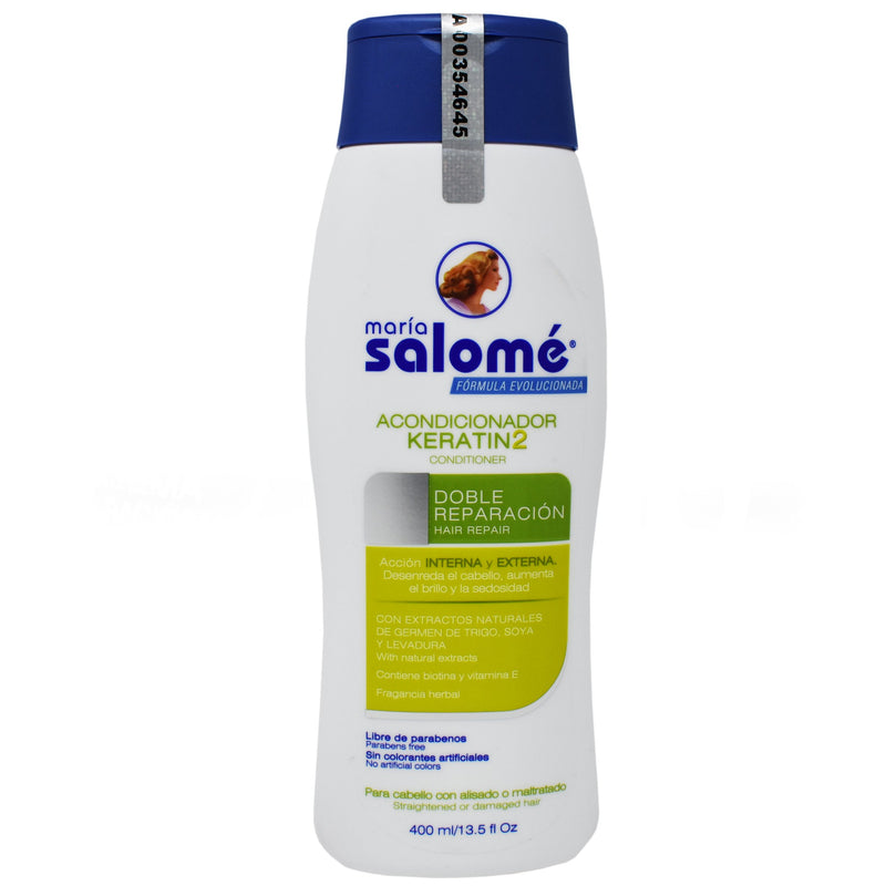 Maria Salome Keratin 2 Hair Conditioner Dual Repair 13.5 fl.oz. | Acondicionador Queratina Doble Reparacion